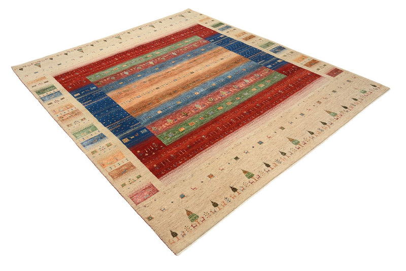 Gabbeh Teppich - Loribaft Indus - 205 x 236 cm - mehrfarbig