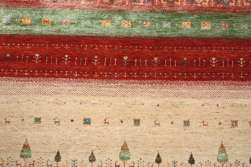 Gabbeh Teppich - Loribaft Indus - 205 x 236 cm - mehrfarbig
