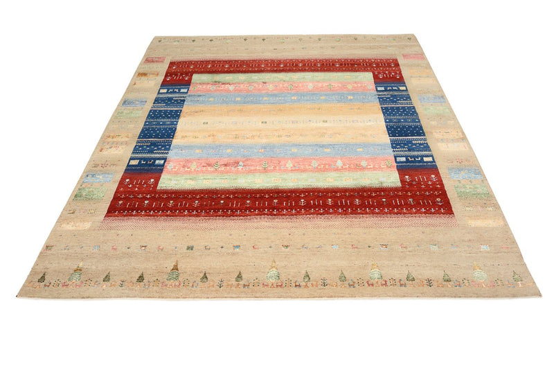 Gabbeh Teppich - Loribaft Indus - 205 x 236 cm - mehrfarbig