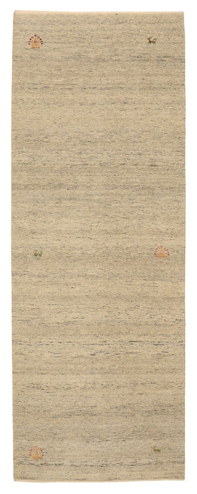 Indo Loribaft Teppich 85x241cm - Wollteppich - dunkelbeige