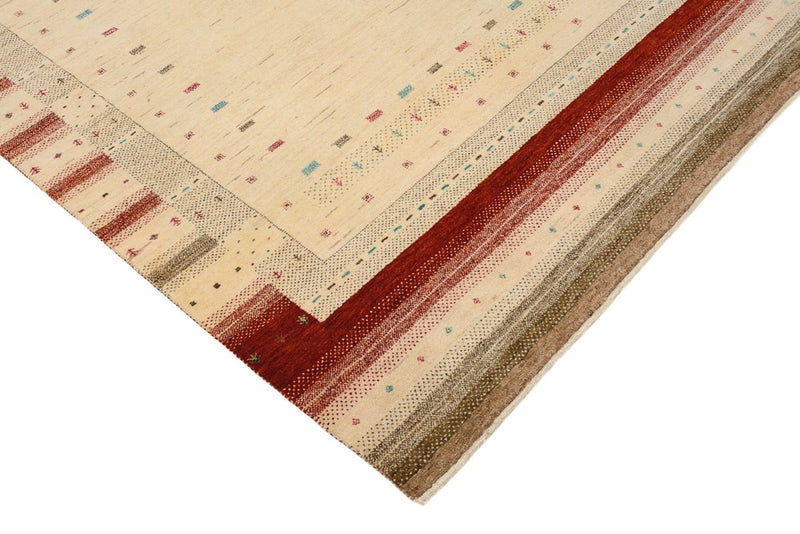 Indo Loribaft Teppich 156x206cm - Wollteppich - hellbeige