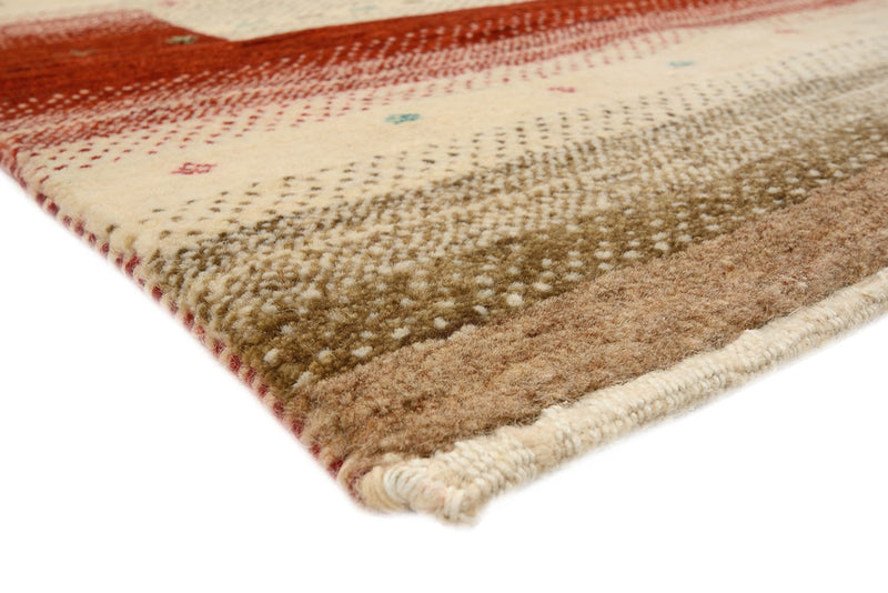Indo Loribaft Teppich 156x206cm - Wollteppich - hellbeige