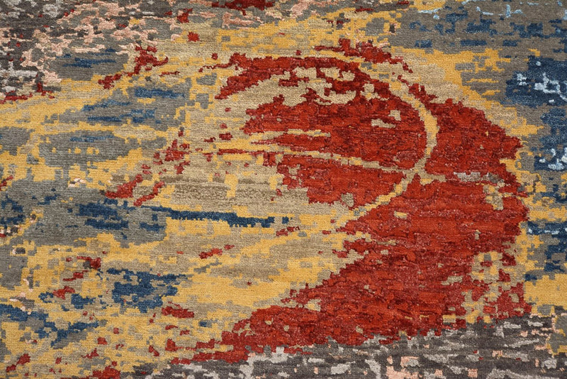 Designer Teppich rund  - 180 x 182 cm - mehrfarbig
