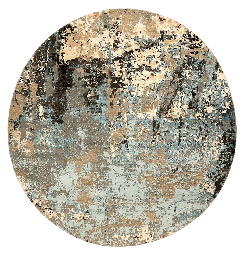 Designer Teppich 176x179cm - mehrfarbig