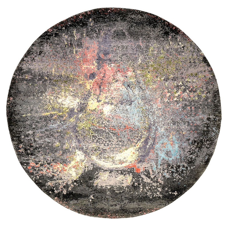 Designer Teppich 183x185cm - mehrfarbig