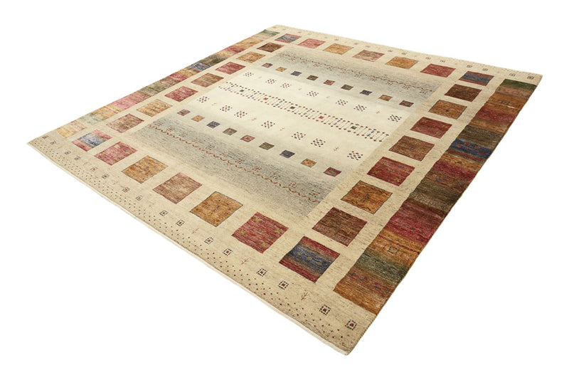 Gabbeh Teppich - Loribaft Indus quadratisch  - 249 x 253 cm - mehrfarbig