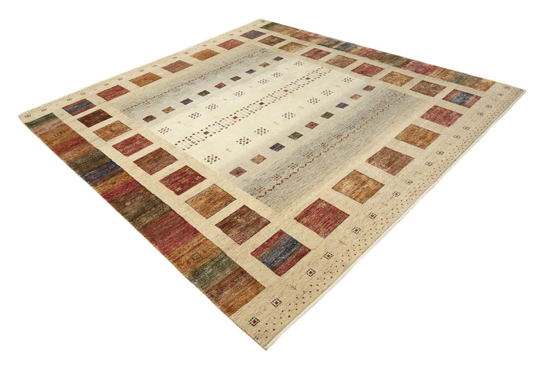 Gabbeh Teppich - Loribaft Indus quadratisch  - 249 x 253 cm - mehrfarbig