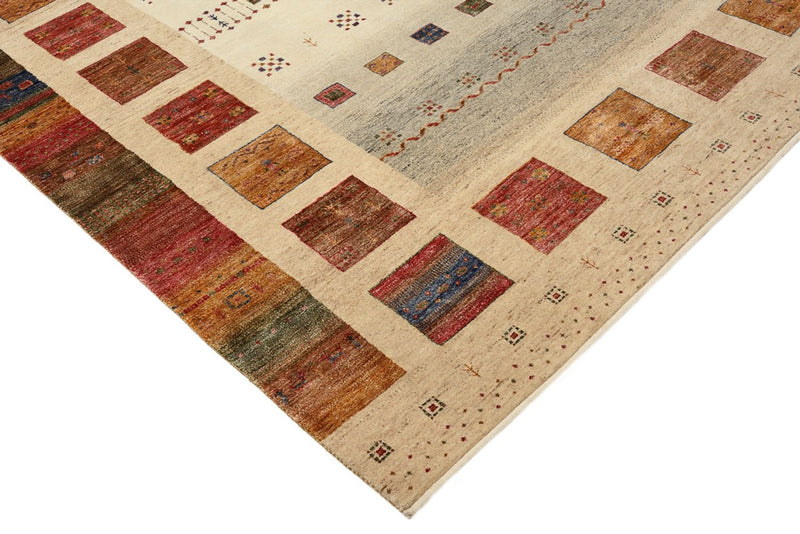 Gabbeh Teppich - Loribaft Indus quadratisch  - 249 x 253 cm - mehrfarbig