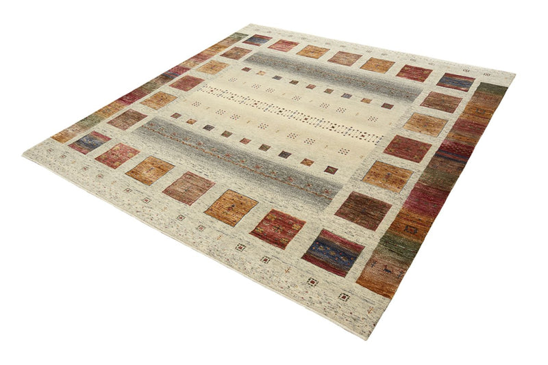 Gabbeh Teppich - Loribaft Indus quadratisch  - 196 x 201 cm - mehrfarbig
