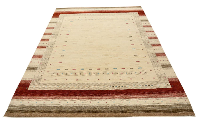Gabbeh Teppich - Loribaft Indus - 171 x 243 cm - hellbeige