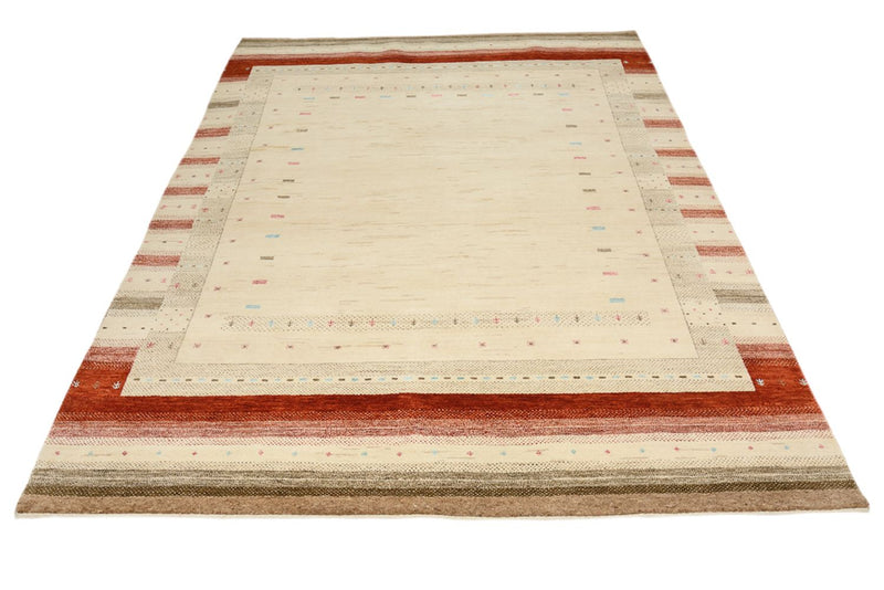 Gabbeh Teppich - Loribaft Indus - 171 x 243 cm - hellbeige