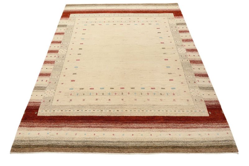 Gabbeh Teppich - Loribaft Indus - 152 x 205 cm - hellbeige