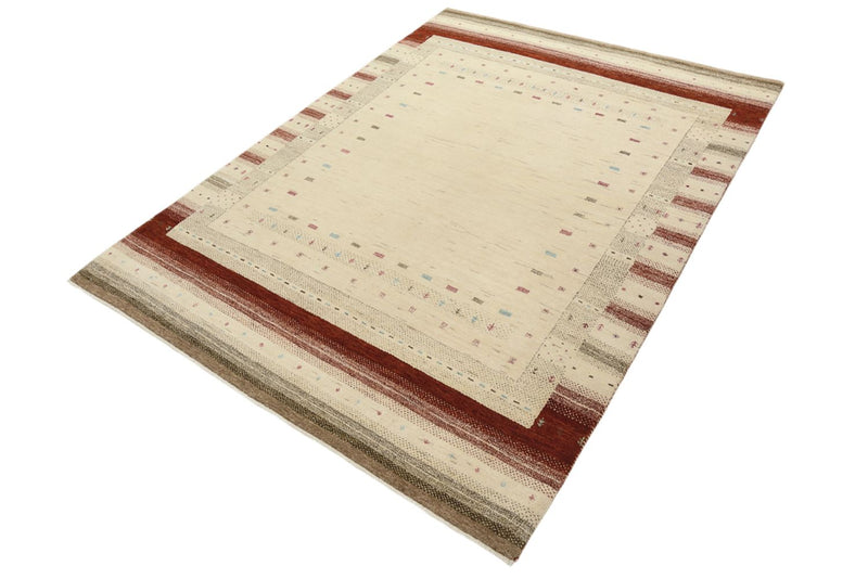 Gabbeh Teppich - Loribaft Indus - 152 x 205 cm - hellbeige