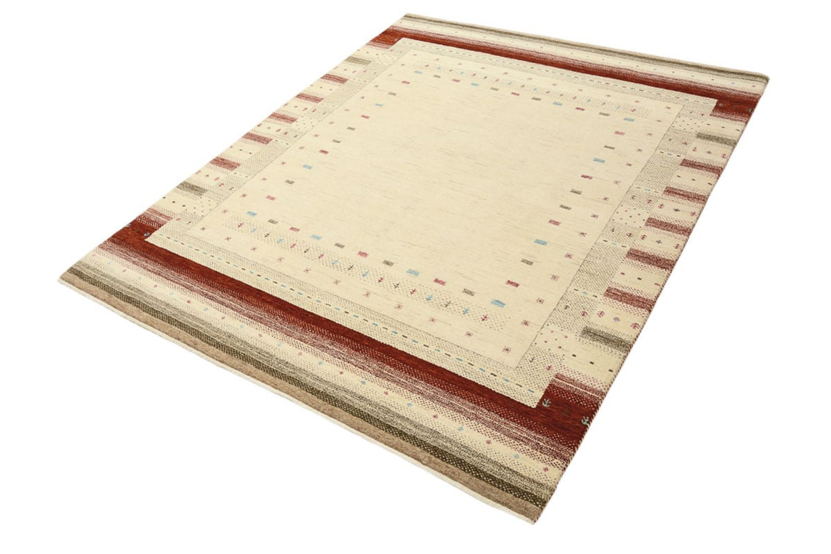 Gabbeh Teppich - Loribaft Indus - 156 x 198 cm - hellbeige