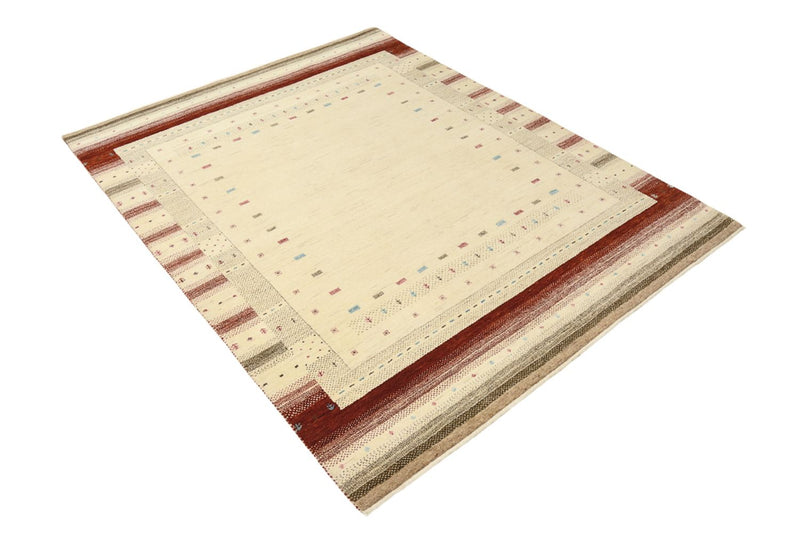 Gabbeh Teppich - Loribaft Indus - 156 x 198 cm - hellbeige