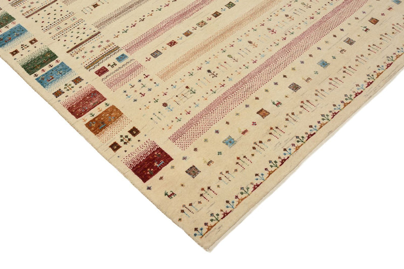 Gabbeh Teppich - Loribaft Indus - 155 x 201 cm - hellbeige