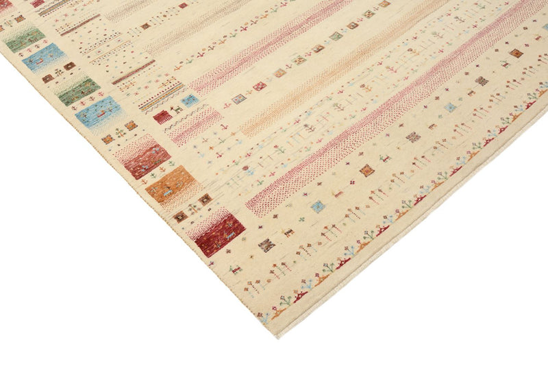 Gabbeh Teppich - Loribaft Indus - 149 x 206 cm - hellbeige