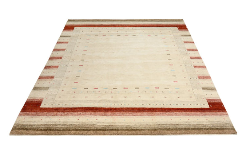 Gabbeh Teppich - Loribaft Indus - 254 x 300 cm - hellbeige