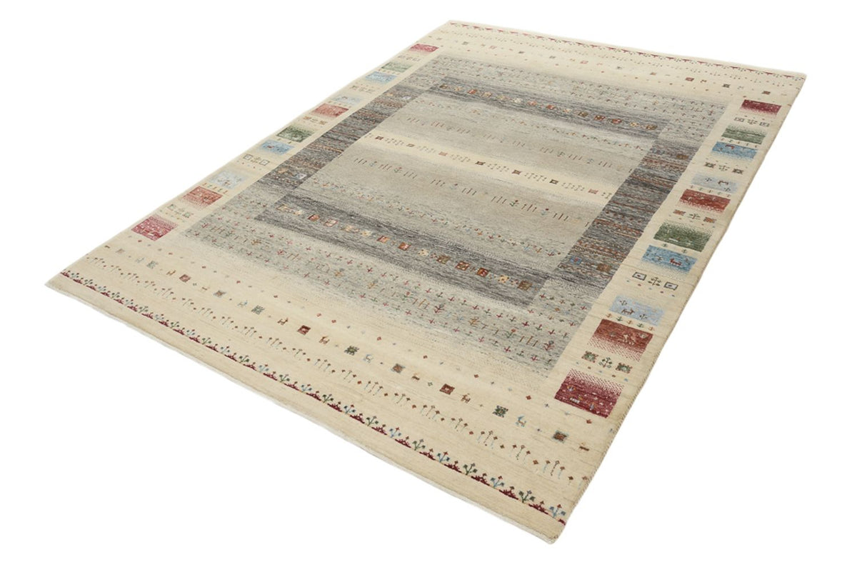 Gabbeh Teppich - Loribaft Indus - 177 x 244 cm - hellbeige