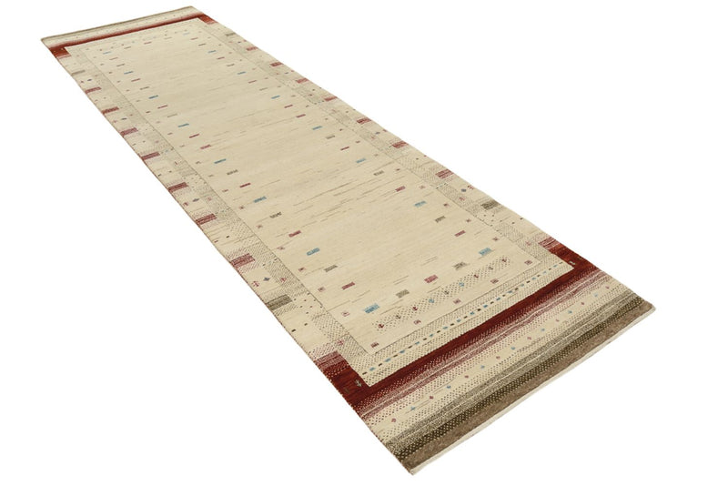 Läufer Gabbeh - Loribaft Indus - 83 x 298 cm - hellbeige