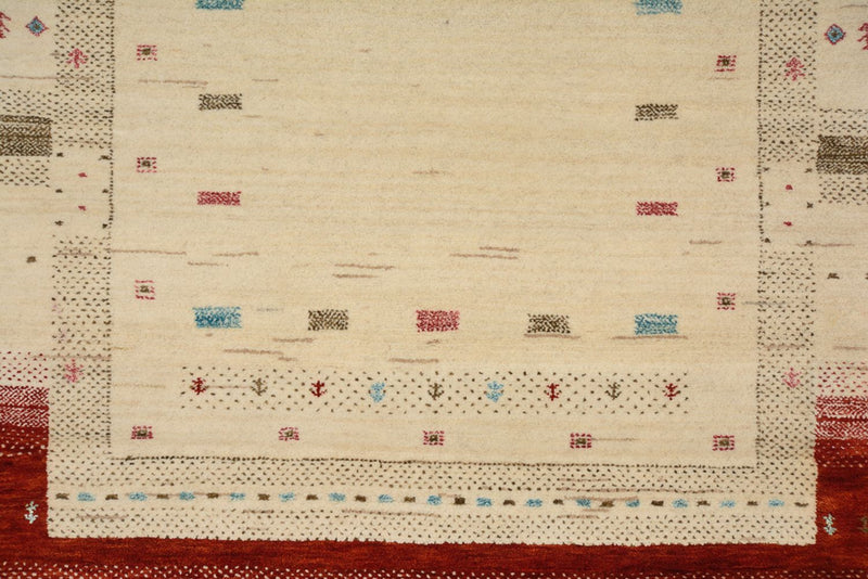 Läufer Gabbeh - Loribaft Indus - 83 x 298 cm - hellbeige