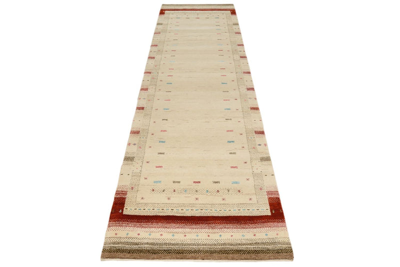 Läufer Gabbeh - Loribaft Indus - 83 x 298 cm - hellbeige