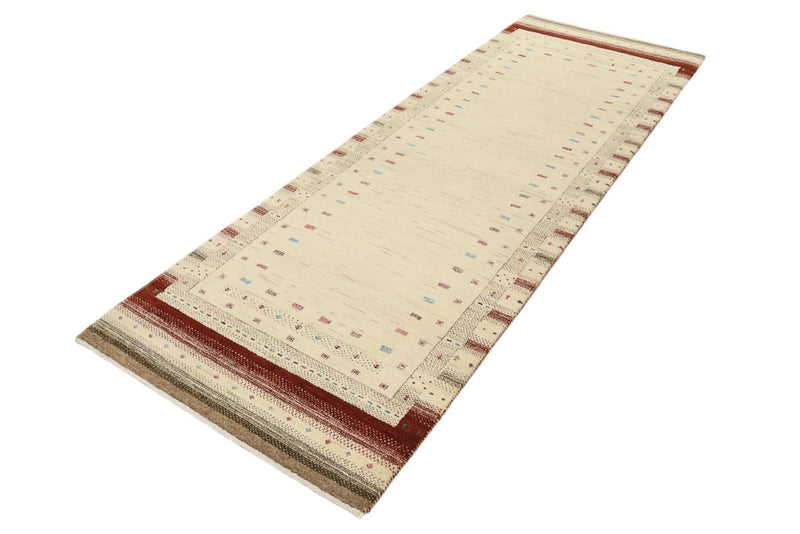 Läufer Gabbeh - Loribaft Indus - 84 x 243 cm - hellbeige