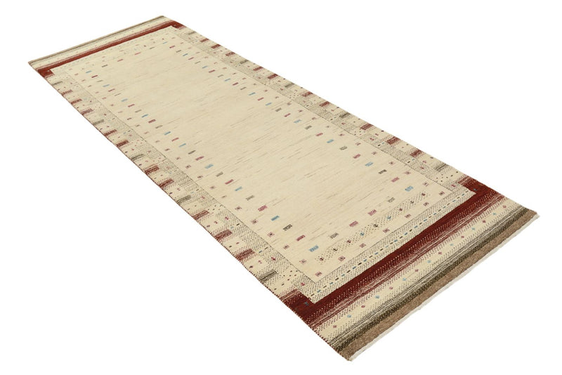 Läufer Gabbeh - Loribaft Indus - 84 x 243 cm - hellbeige