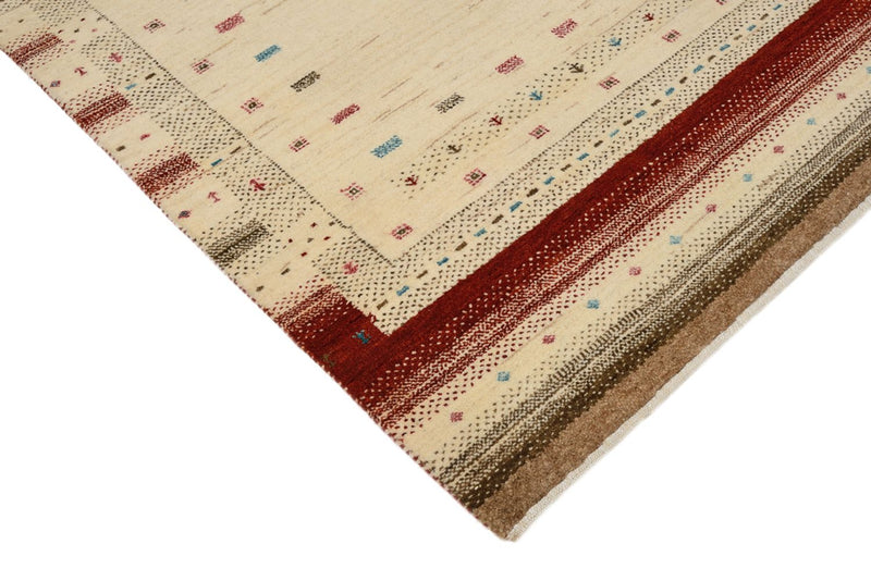 Läufer Gabbeh - Loribaft Indus - 84 x 243 cm - hellbeige
