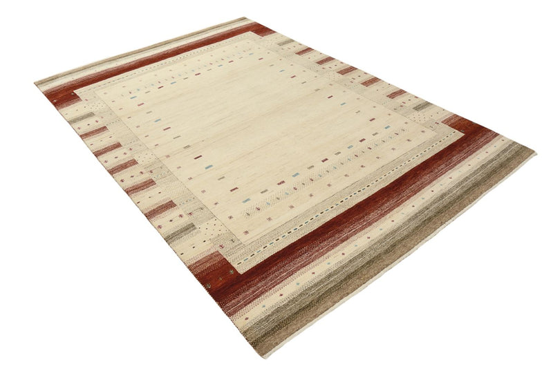 Gabbeh Teppich - Loribaft Indus - 169 x 239 cm - hellbeige