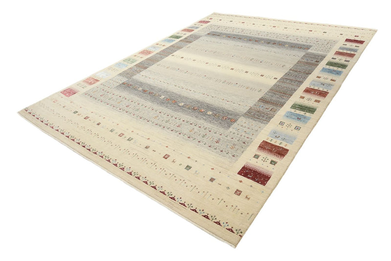 Indo Loribaft Teppich 248x351cm - Wollteppich - hellbeige