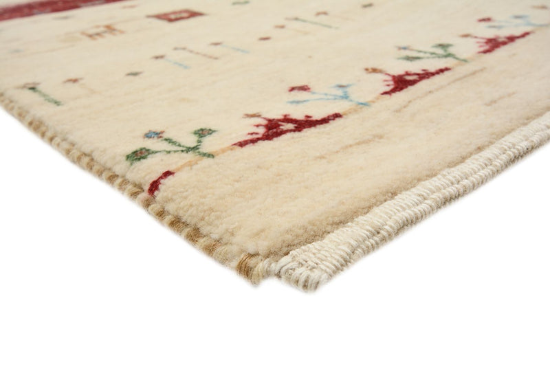 Indo Loribaft Teppich 248x351cm - Wollteppich - hellbeige