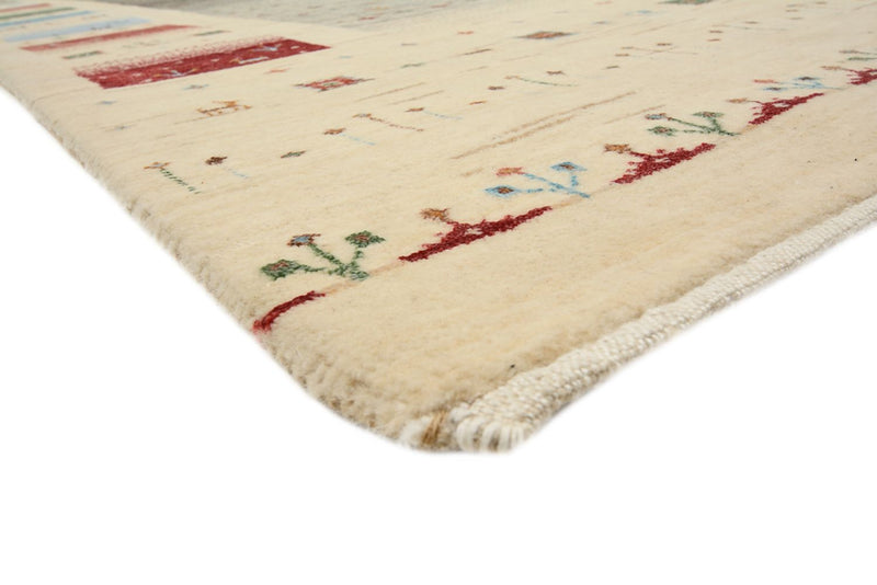 Gabbeh Teppich - Loribaft Indus - 251 x 304 cm - hellbeige