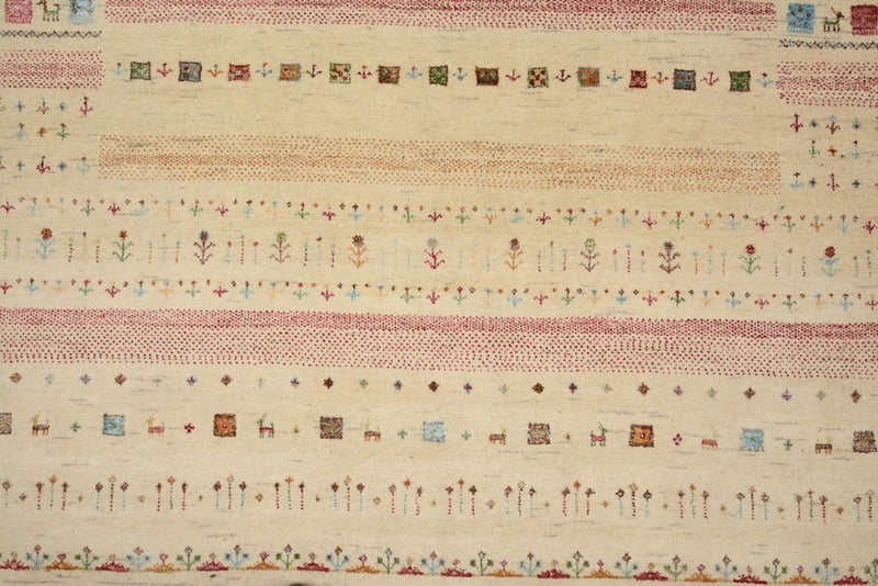 Gabbeh Teppich - Loribaft Indus - 174 x 239 cm - hellbeige
