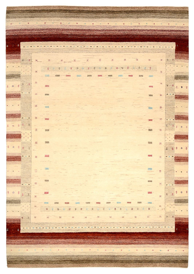 Gabbeh Teppich - Loribaft Indus - 210 x 299 cm - hellbeige