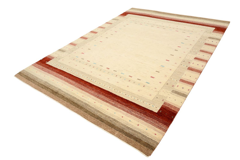 Gabbeh Teppich - Loribaft Indus - 210 x 299 cm - hellbeige