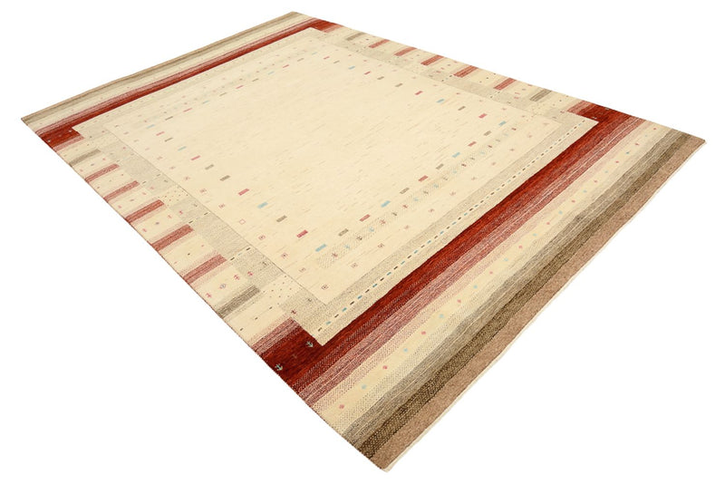 Gabbeh Teppich - Loribaft Indus - 210 x 299 cm - hellbeige