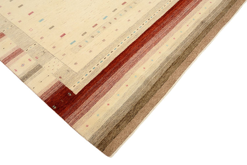 Gabbeh Teppich - Loribaft Indus - 210 x 299 cm - hellbeige