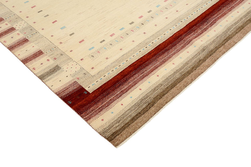 Indo Loribaft Teppich 175x240cm - Wollteppich - hellbeige