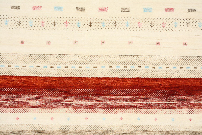 Indo Loribaft Teppich 175x240cm - Wollteppich - hellbeige
