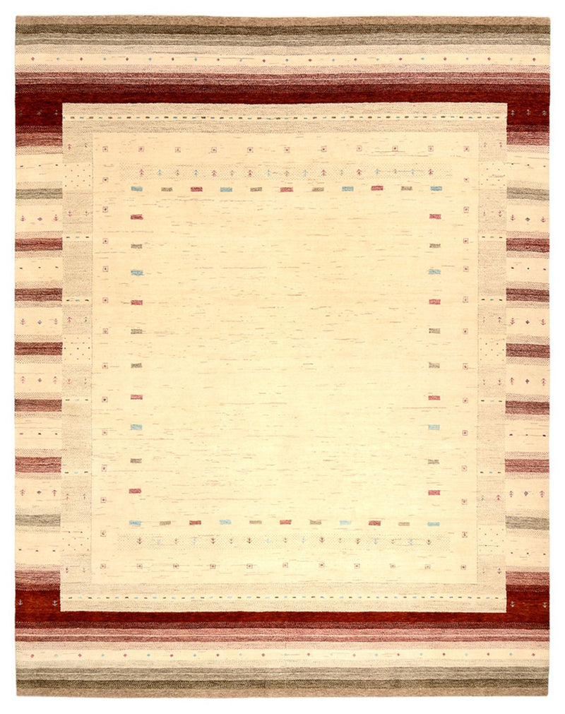 Gabbeh Teppich - Loribaft Indus - 251 x 319 cm - hellbeige
