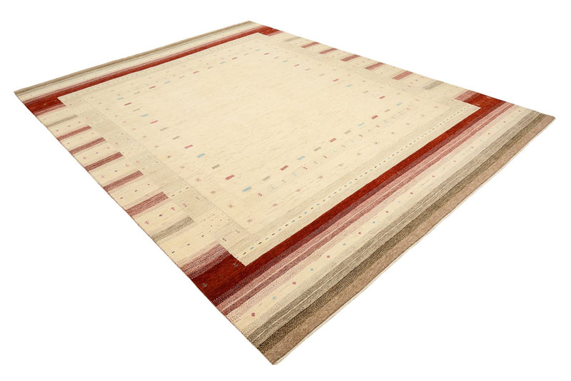 Gabbeh Teppich - Loribaft Indus - 251 x 319 cm - hellbeige