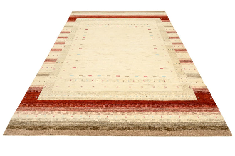 Gabbeh Teppich - Loribaft Indus - 205 x 304 cm - hellbeige