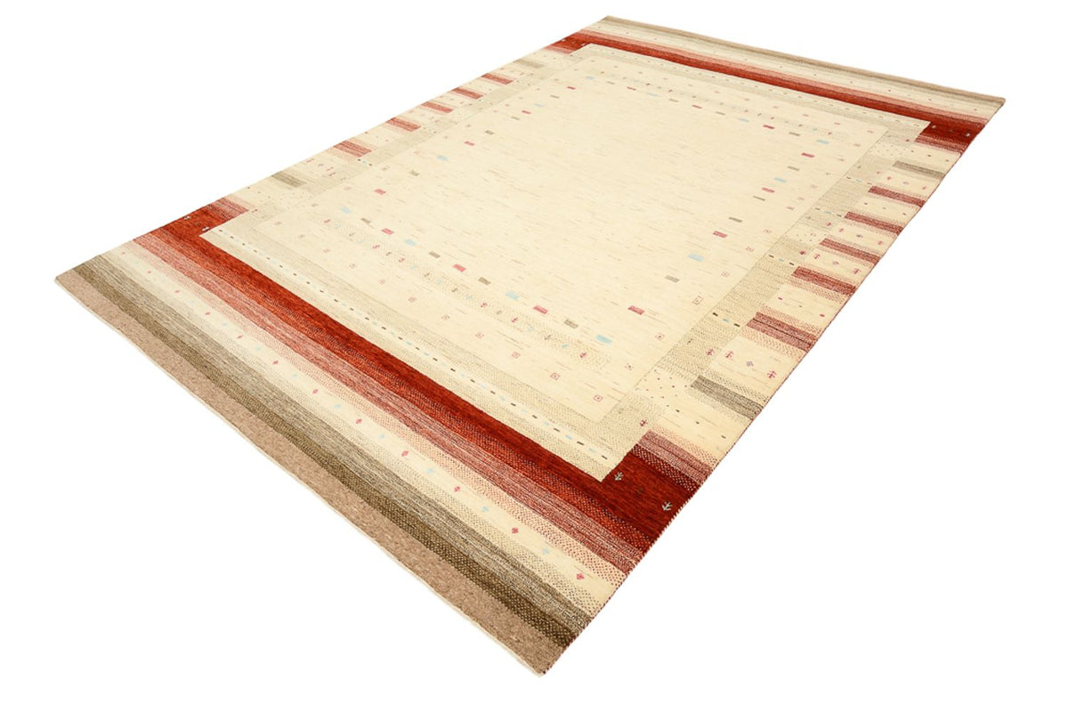 Gabbeh Teppich - Loribaft Indus - 205 x 304 cm - hellbeige