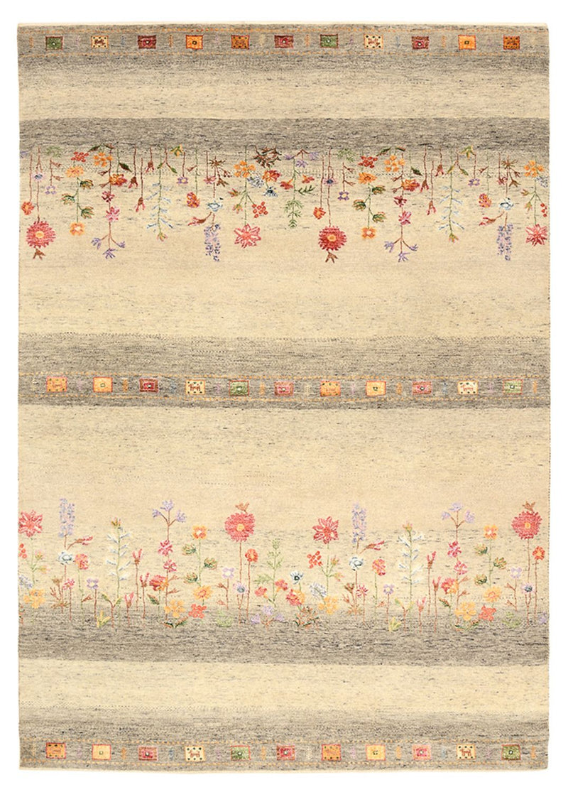 Gabbeh Teppich - Loribaft Indus - 173 x 244 cm - hellbeige