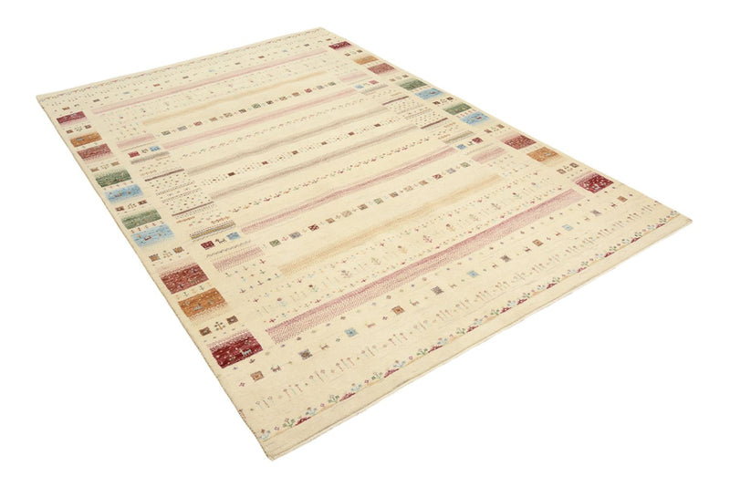 Indo Loribaft Teppich 171x246cm - Wollteppich - mehrfarbig