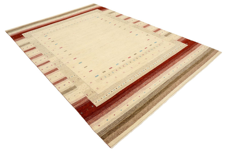 Gabbeh Teppich - Loribaft Indus - 203 x 296 cm - hellbeige