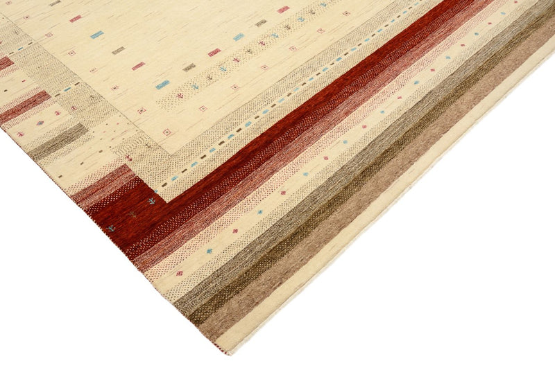 Gabbeh Teppich - Loribaft Indus - 203 x 296 cm - hellbeige