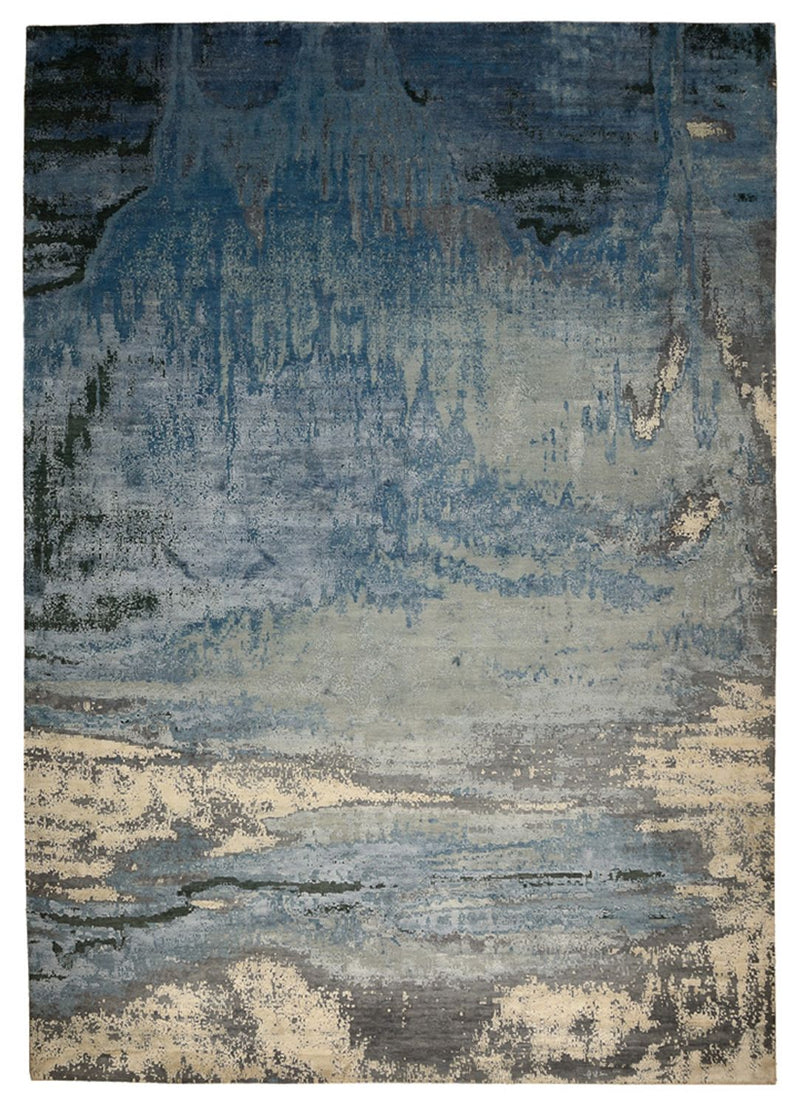 Designer Teppich - 306 x 430 cm - dunkelblau