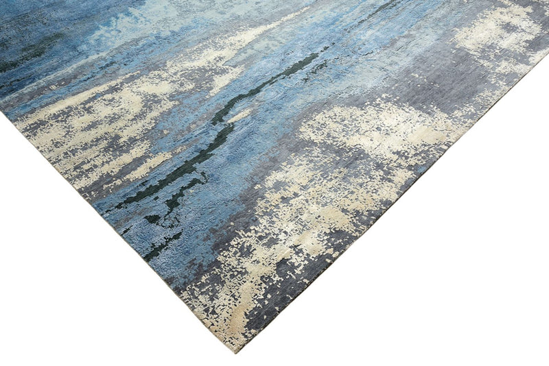 Designer Teppich - 306 x 430 cm - dunkelblau